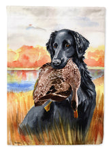 Load image into Gallery viewer, Flat Coated Retriever Flag Canvas House Size