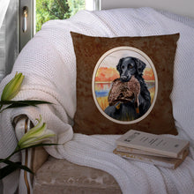 Load image into Gallery viewer, Flat Coated Retriever Throw Pillow - 14x14 Decorative Pillow – Art for Your Home &amp; Patio 7032PW1414