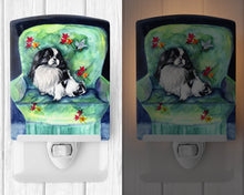 Load image into Gallery viewer, Japanese Chin in Momma's Chair Ceramic Night Light 7034CNL
