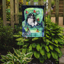 Load image into Gallery viewer, Japanese Chin in Momma's Chair Garden Flag – Decorative Outdoor Yard Flag