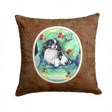 Load image into Gallery viewer, Japanese Chin in Momma's Chair Throw Pillow - 14x14 Decorative Pillow – Art for Your Home &amp; Patio 7034PW1414