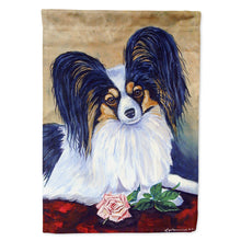 Load image into Gallery viewer, Papillon A Rose for you Flag Canvas House Size