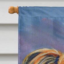 Load image into Gallery viewer, Sable Papillon with a Butterfly and rose Flag Canvas House Size