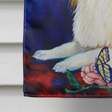 Load image into Gallery viewer, Sable Papillon with a Butterfly and rose Flag Canvas House Size