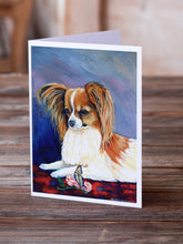 Load image into Gallery viewer, Papillon Rose and Butterfly Greeting Cards -  Blank Note Cards – 8-Pack of Artist-Designed Cards with Envelopes