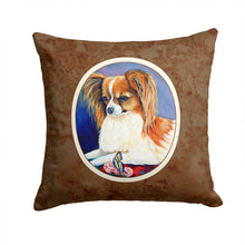 Load image into Gallery viewer, Papillon Rose and Butterfly Throw Pillow - 14x14 Decorative Pillow – Art for Your Home &amp; Patio 7038PW1414