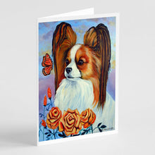 Load image into Gallery viewer, Papillon Greeting Cards -  Blank Note Cards – 8-Pack of Artist-Designed Cards with Envelopes