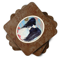 Load image into Gallery viewer, Papillon Black and White Foam Coaster  7040FC