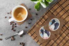 Load image into Gallery viewer, Papillon Black and White Foam Coaster  7040FC