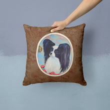 Load image into Gallery viewer, Papillon Black and White Throw Pillow - 14x14 Decorative Pillow – Art for Your Home &amp; Patio 7040PW1414