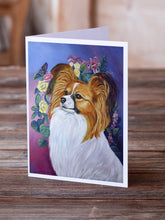 Load image into Gallery viewer, Papillon Greeting Cards -  Blank Note Cards – 8-Pack of Artist-Designed Cards with Envelopes