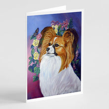 Load image into Gallery viewer, Papillon Greeting Cards -  Blank Note Cards – 8-Pack of Artist-Designed Cards with Envelopes