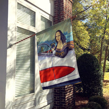 Load image into Gallery viewer, Pug and Mona Lisa Flag Canvas House Size
