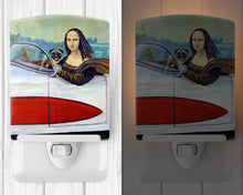 Load image into Gallery viewer, Fawn Pug and Mona Lisa Ceramic Night Light 7043CNL