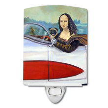 Load image into Gallery viewer, Fawn Pug and Mona Lisa Ceramic Night Light 7043CNL