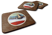 Load image into Gallery viewer, Fawn Pug and Mona Lisa Foam Coaster  7043FC
