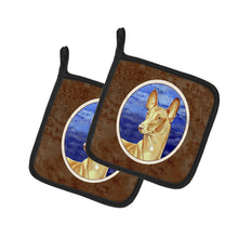 Load image into Gallery viewer, Pharaoh Hound Pot Holders - Set of 2 Decorative Kitchen Helpers | Made in the USA 7044PTHD