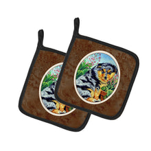Load image into Gallery viewer, Australian Shepherd Puppy Pot Holders - Set of 2 Decorative Kitchen Helpers | Made in the USA 7045PTHD