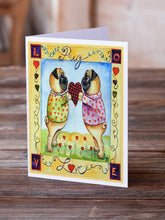 Load image into Gallery viewer, Pug LOVE Pug Love Valentine's Day Greeting Cards -  Blank Note Cards – 8-Pack of Artist-Designed Cards with Envelopes