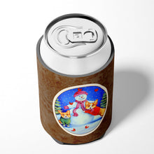 Load image into Gallery viewer, Snowman with Corgi Can or Bottle Hugger 7048CC