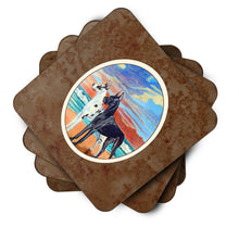 Load image into Gallery viewer, At sunset Great Dane Harlequin and Black Foam Coaster  7051FC