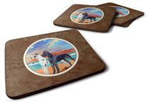 Load image into Gallery viewer, At sunset Great Dane Harlequin and Black Foam Coaster  7051FC