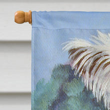 Load image into Gallery viewer, Chinese Crested in flowers  Flag Canvas House Size