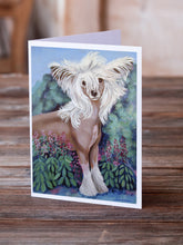 Load image into Gallery viewer, Chinese Crested  Greeting Cards -  Blank Note Cards – 8-Pack of Artist-Designed Cards with Envelopes