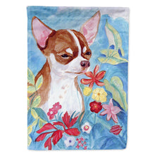 Load image into Gallery viewer, Chihuahua in flowers Flag Canvas House Size