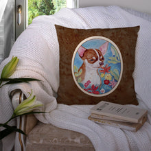 Load image into Gallery viewer, Chihuahua in flowers Throw Pillow - 14x14 Decorative Pillow – Art for Your Home &amp; Patio 7053PW1414