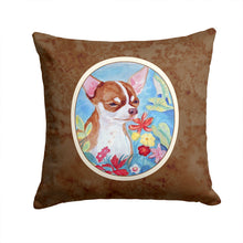 Load image into Gallery viewer, Chihuahua in flowers Throw Pillow - 14x14 Decorative Pillow – Art for Your Home &amp; Patio 7053PW1414