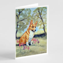 Load image into Gallery viewer, Corgi  Greeting Cards -  Blank Note Cards – 8-Pack of Artist-Designed Cards with Envelopes