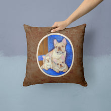Load image into Gallery viewer, French Bulldog Momma's Love Throw Pillow - 14x14 Decorative Pillow – Art for Your Home &amp; Patio 7055PW1414