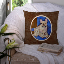 Load image into Gallery viewer, French Bulldog Momma's Love Throw Pillow - 14x14 Decorative Pillow – Art for Your Home &amp; Patio 7055PW1414