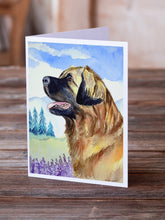 Load image into Gallery viewer, Leonberger  Greeting Cards -  Blank Note Cards – 8-Pack of Artist-Designed Cards with Envelopes