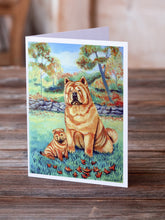 Load image into Gallery viewer, Chow Chow Momma's Love  Greeting Cards -  Blank Note Cards – 8-Pack of Artist-Designed Cards with Envelopes