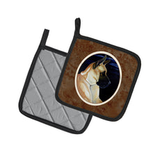 Load image into Gallery viewer, Fawn Great Dane in the Moonlight Pot Holders - Set of 2 Decorative Kitchen Helpers | Made in the USA 7059PTHD
