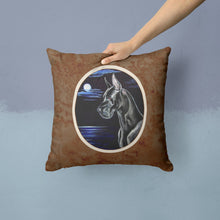 Load image into Gallery viewer, Black Great Dane in the Moonlight Throw Pillow - 14x14 Decorative Pillow – Art for Your Home &amp; Patio 7060PW1414
