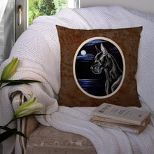 Load image into Gallery viewer, Black Great Dane in the Moonlight Throw Pillow - 14x14 Decorative Pillow – Art for Your Home &amp; Patio 7060PW1414