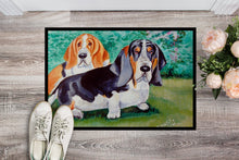 Load image into Gallery viewer, Basset Hound Double Trouble Doormat - 18x27 Decorative Floor Mat – Indoor/Outdoor Rug with Artistic Flair Doormat