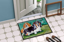 Load image into Gallery viewer, Basset Hound Double Trouble Doormat - 18x27 Decorative Floor Mat – Indoor/Outdoor Rug with Artistic Flair Doormat