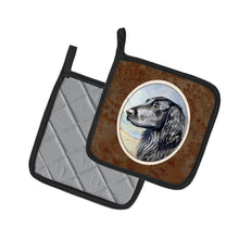 Load image into Gallery viewer, Flat Coated Retriever Pot Holders - Set of 2 Decorative Kitchen Helpers | Made in the USA 7064PTHD