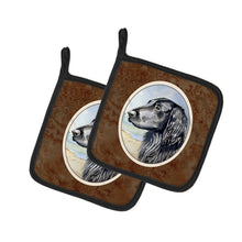 Load image into Gallery viewer, Flat Coated Retriever Pot Holders - Set of 2 Decorative Kitchen Helpers | Made in the USA 7064PTHD
