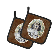 Load image into Gallery viewer, English Setter Patience Pot Holders - Set of 2 Decorative Kitchen Helpers | Made in the USA 7065PTHD