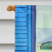 Load image into Gallery viewer, Lady with her Boxer Flag Canvas House Size