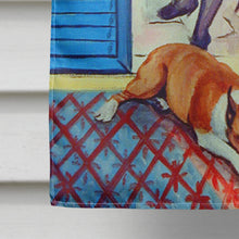 Load image into Gallery viewer, Lady with her Boxer Flag Canvas House Size
