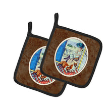 Load image into Gallery viewer, Lady with her Boxer Pot Holders - Set of 2 Decorative Kitchen Helpers | Made in the USA 7068PTHD