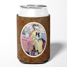 Load image into Gallery viewer, Lady with her Papillon Can or Bottle Hugger 7069CC