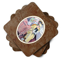 Load image into Gallery viewer, Lady with her Papillon Foam Coaster  7069FC