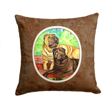 Load image into Gallery viewer, Shar Pei Fawn and Chocolate Throw Pillow - 14x14 Decorative Pillow – Art for Your Home &amp; Patio 7070PW1414